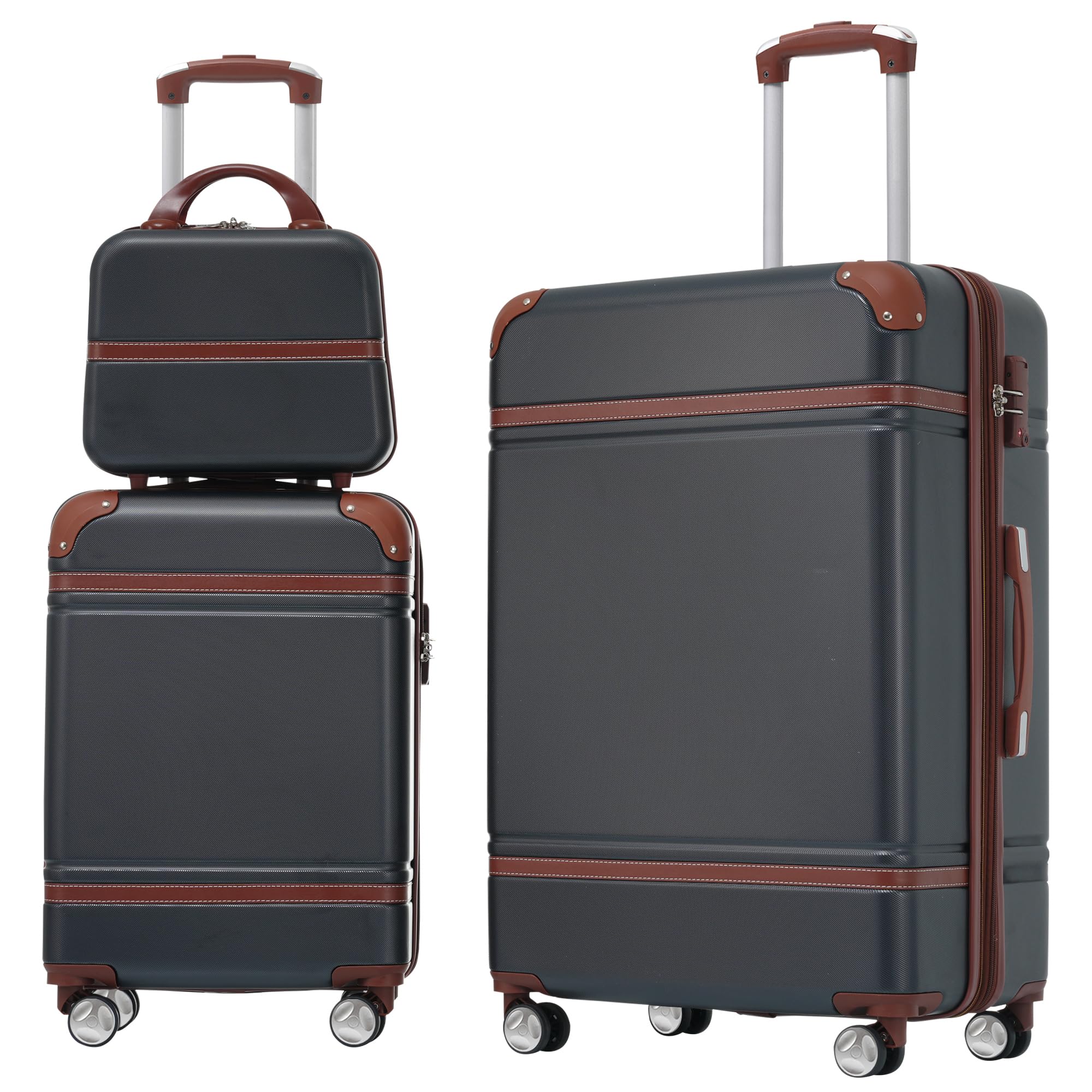 Amazon.com | Merax Hard Shell Luggage Set, 3 Pieces 20”+28